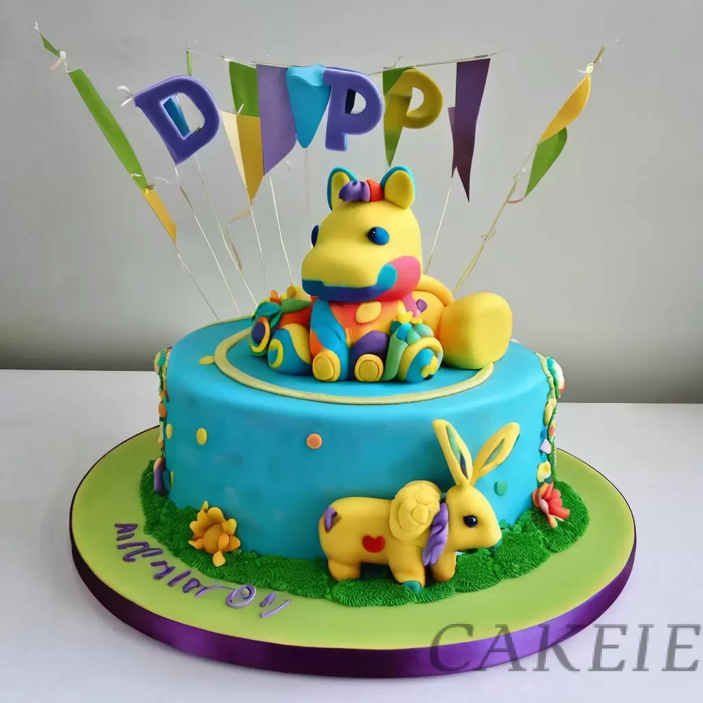 Designer Cartoon Fondant Cake